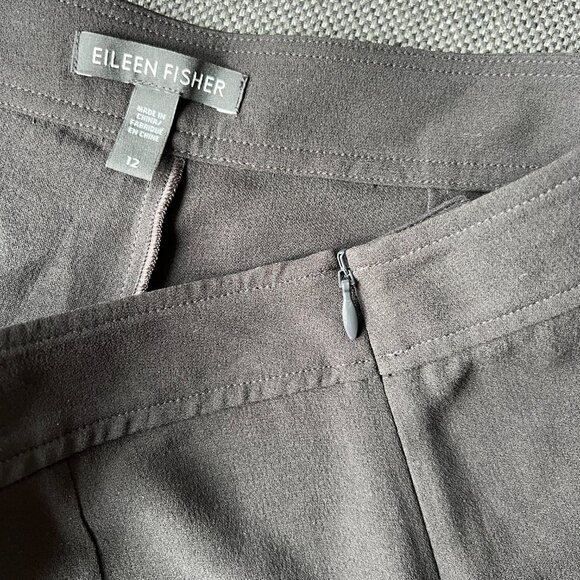 Eileen Fisher Black Silk Culottes - Picture 5 of 6